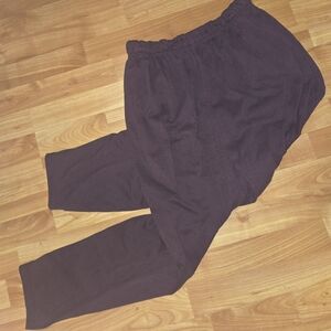 Vintage Women's Sz Large Currants By Jeri-Jo Pull On Lounge Pants Wine Color